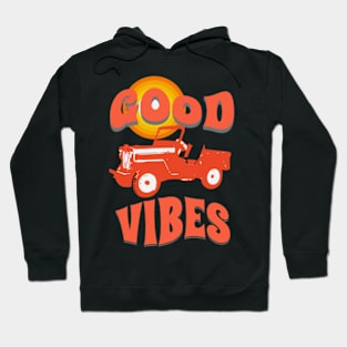 GOOD VIBES SUMMERTIME RED CAR. Hoodie